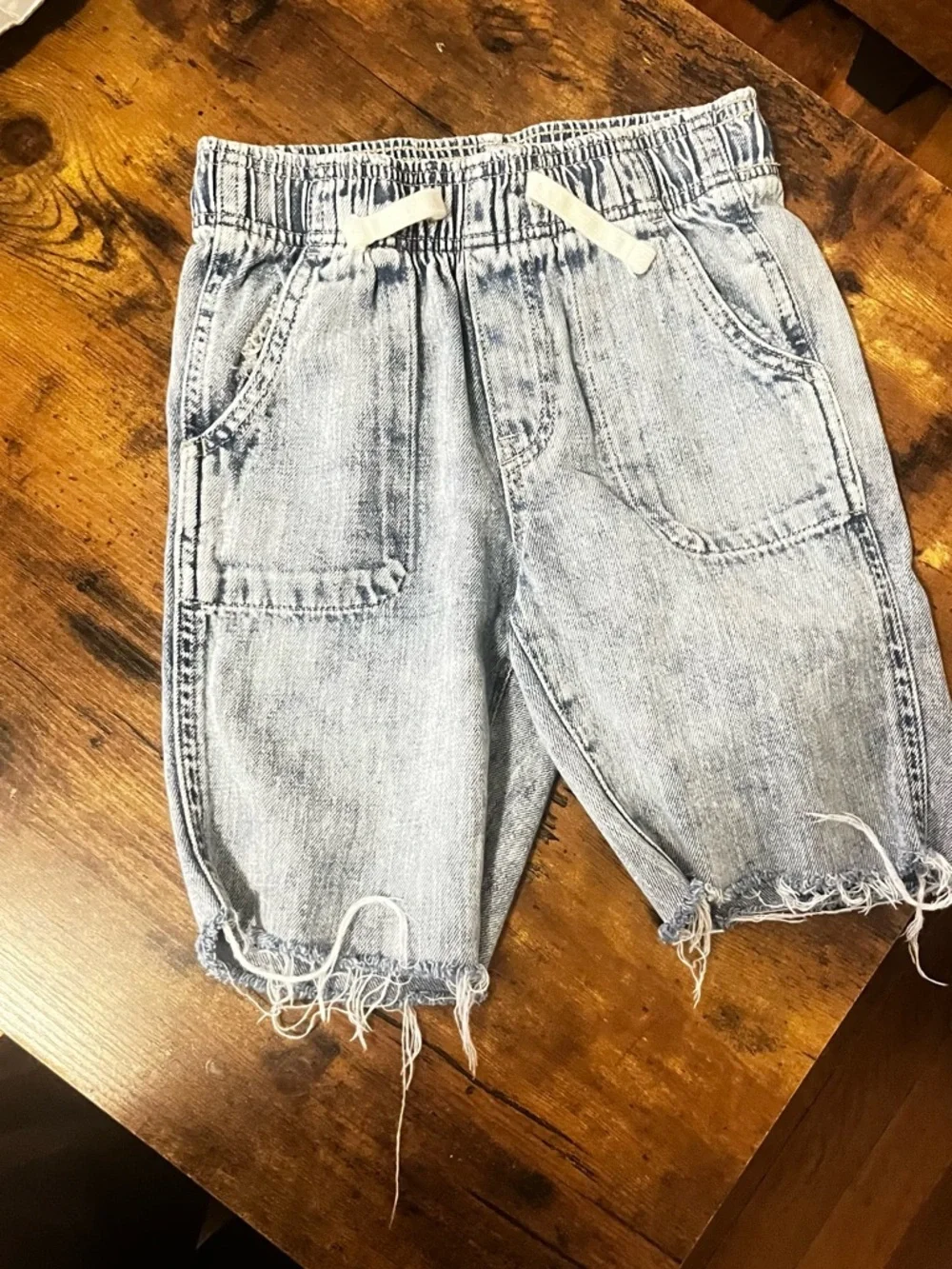 GAP Light Blue Girls Pull-On Denim Shorts